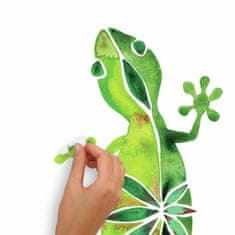 TWM samolepka na zeď Watercolor Geckos vinyl zelená 20 ks