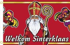 TWM fasádní vlajka Sinterklaas90 x 60 cm červená