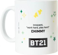 TWM hrnek BT21 Cimmy junior 300 ml keramický bílá / zelená / žlutá