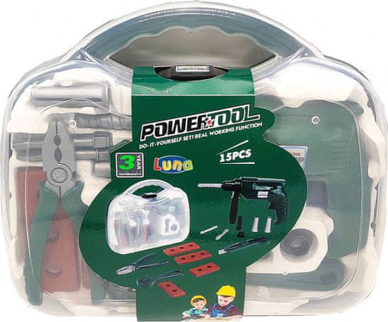 TWM Box na nářadí Powertool junior 32,5 cm zelený 15 ks