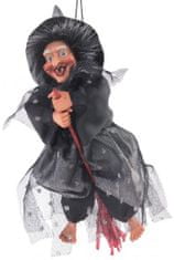 TWM závěsná dekorace Befana 5 x 15 cm šedý polyester