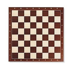 TWM šachovnice 50 x 50 cm hnědé / bílé dřevo