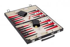 TWM backgammon Deluxe 36 cm černá imitace kůže