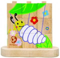 TWM blok puzzle Rups / vlinder junior wood 10 ks