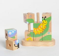 TWM blok puzzle Rups / vlinder junior wood 10 ks