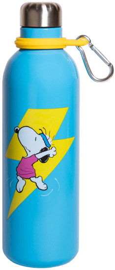 TWM Snoopy juniorská láhev na pití 500 ml 7 x 25 cm nerezová aqua