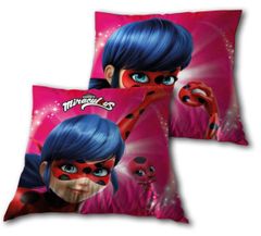 TWM polštář Miraculous Ladybug tmavě růžová / červená 35 x 35 cm