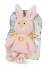 TWM Plyšová hračka králíka La La Bunnie junior 30 cm růžová / zlatá