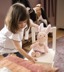 TWM Plyšová hračka králíka La La Bunnie junior 30 cm růžová / zlatá