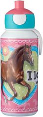 TWM My Horse girls vyskakovací láhev na vodu 400ml růžovo-bílá