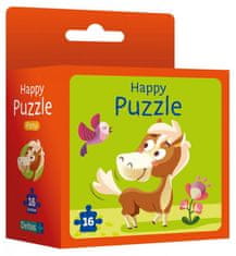 TWM Puzzle Pony junior 22 cm fialová / oranžová 16 dílů