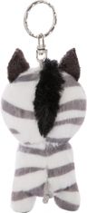 TWM Klíčenka Zebra Mankalita 9 cm polyester bílá / šedá