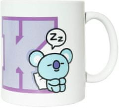 TWM hrnek BT21 Koya junior 300 ml keramická bílá / fialová