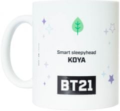 TWM hrnek BT21 Koya junior 300 ml keramická bílá / fialová