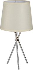 TWM stolní lampa E14 20 x 38 cm ocel / stříbrná / béžová lepenka