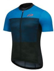 TWM Pánský cyklistický dres P-Transform polyester černo/modrý mt M
