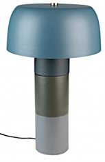 TWM stolní lampa Muras 55 cm E27 ocelová modrá / šedá