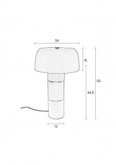 TWM stolní lampa Muras 55 cm E27 ocelová modrá / šedá