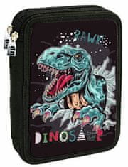 TWM penál dinosaurus 20 x 14 cm polyester černý 27 ks