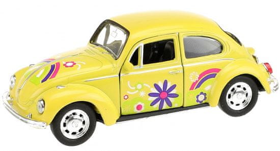 TWM auto Volkswagen Beetle květiny žluté 10,5 cm