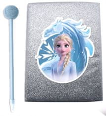 TWM zápisník Frozen 2 plyš stříbrný / modrý 2 kus