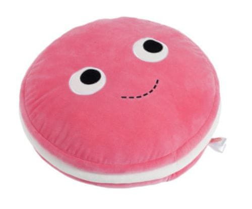 TWM cuddle Yummy World: Macaron 40 cm plyšová růžová a bílá