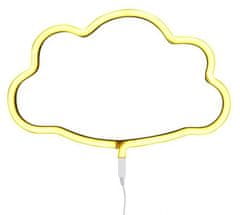 TWM Neonově svítící Cloud junior 38,5 cm PVC žlutá