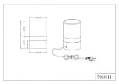 TWM stolní lampa Ary 15 x 9 cm E14 ocel / sklo 40W stříbrná / bílá