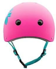 TWM Dívčí helma na brusle Flower 52-54 cm ABS Růžová / Modrá Velikost XS