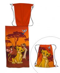 TWM Plážová osuška Lion King junior 70 x 140 cm oranžová bavlna