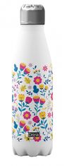 TWM termoska Flowers 500 ml bílá nerez