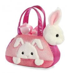 TWM plyšová hračka Fancy Rabbit 20,5 cm růžová / bílá