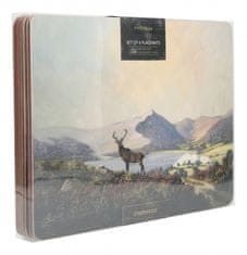 TWM Highland Stag podložky 30 x 23 cm korek 6 ks