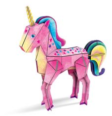 TWM 3D puzzle Unicorn girls růžová / modrá 47 prvků