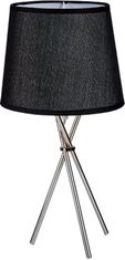 TWM stolní lampa E14 20 x 38 cm ocel / stříbrná / černý karton