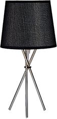 TWM stolní lampa E14 20 x 38 cm ocel / stříbrná / černý karton