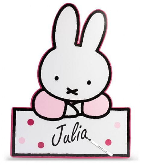 TWM narozeninová dlaždice Miffy papír pro miminka 60 cm bílá / růžová