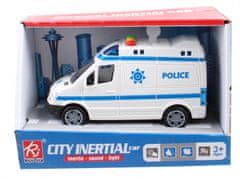 TWM City Intertial Police Car 14 cm bílá / modrá