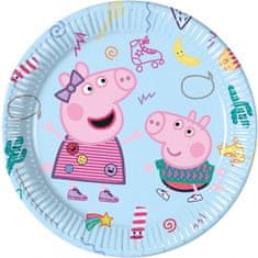 TWM párty talíře Peppa Pig 23 cm světle modrý karton 8 ks