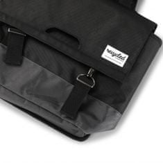 TWM dvojitá taška na kolo Recyklovaná 40 litrů černá/šedá