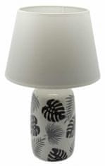 TWM stolní lampa Tropical Jungle 50 cm keramická bílá / černá