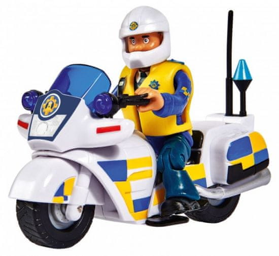 TWM Policejní motorka Fireman Sam junior 16 cm bílá 5 ks