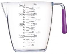 TWM sada odměrek 200/400/900 ml akryl fialová 3 díly