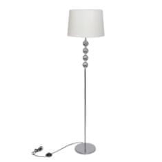 Greatstore Stojací lampa s vysokým stojanem se 4 ozdobnými kuličkami, bílá