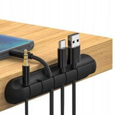 Korbi Silikonový organizér a držák na 5 USB kabelů