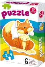 Kukuryku Baby puzzle Zvířátka 6v1 (2-4 dílky)