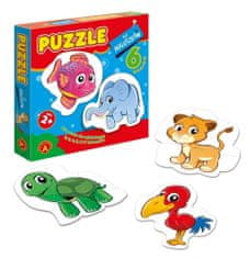 Alexander Baby puzzle Zvířátka v ZOO 6v1 (2-7 dílků)