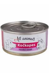 All Animals kočkopes steak z hovězí svaloviny 100g