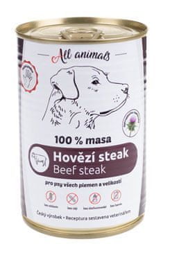 All Animals DOG hovězí steak 400g