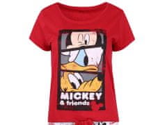 Dámské červenobílé pyžamo s krátkým rukávem Mickey Mouse DISNEY, S